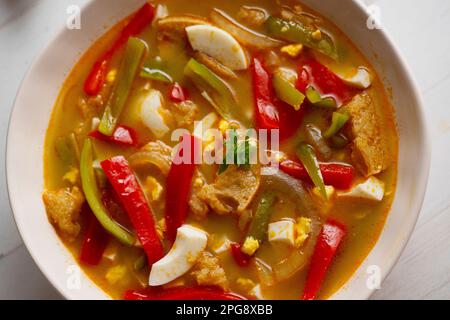 Pfeffersuppe, traditionelles spanisches Rezept. Stockfoto