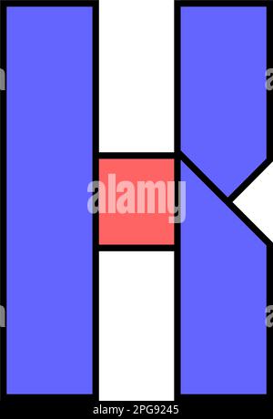 Schriftartalphabet gefaltet aus farbigem Papier, Buchstabe in mehrfarbigem Band, Vektorabbildung 10EPS Stock Vektor