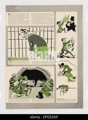 Russische Kriegsposter. 1942 - 1945. Büro für Notfallmanagement. Information des Kriegsamtes. Niederlassung Für Inlandsbetrieb. Büro für Sonderdienste. 3/9/1943-9/15/1945. Auslandsposter aus dem Zweiten Weltkrieg Stockfoto