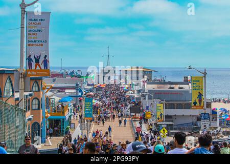 Santa Monica Pier, Kalifornien Stockfoto