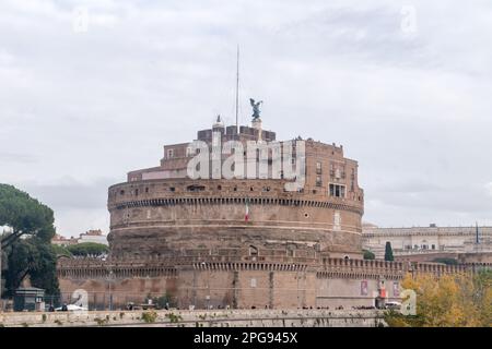 Rom, Italien - 8. Dezember 2022: Castel Sant'Angelo. Stockfoto