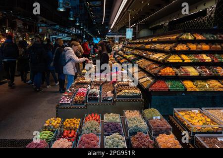 La Boqueria, Barcelona, Spanien Stockfoto