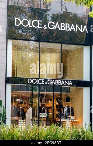 Mexiko-Stadt, Polanco, Avenida Presidente Masaryk, Dolce & Gabbana Luxus-Designer-Boutique, Außenfassade, Gebäude, Vordereingang, Geschäft Stockfoto