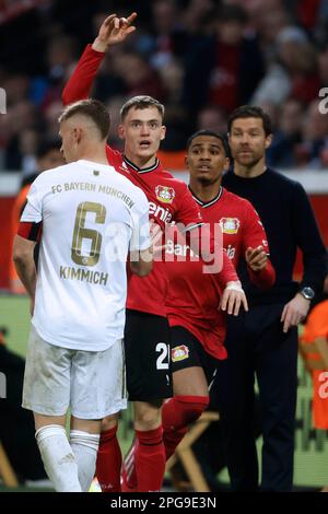 1 Leverkusen, Deutschland. Fussball Bundesliga, 25. Spieltag, Matchday 25 Bayer 04 Leverkusen : FC Bayern München 2-1 19. 03. 2023 in der Bay Stockfoto