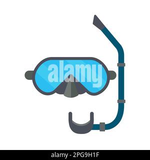 Tauchmaske. Taucherausrüstung, Schutzbrille, Vektorgrafik Stock Vektor