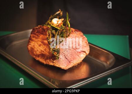 Gegrilltes Striploin Steak. Abendessen Mit Rinderfilet. Stockfoto