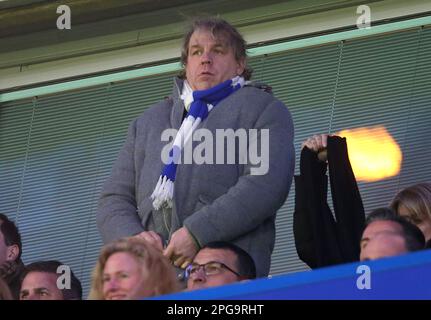 Todd Boehly Eigentümer von Chelsea - Chelsea gegen Borussia Dortmund, Champions League, Runde 16, Stamford Bridge Stadium, London, UK - 7. März 2023. Nur redaktionelle Verwendung – es gelten Einschränkungen für DataCo Stockfoto