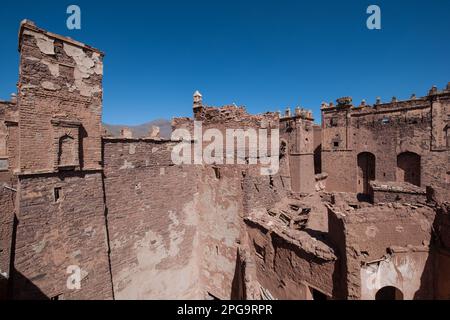 kasbah di telouet, montagne dell'atlante, marrakesch, marocco, nordafrika, Stockfoto