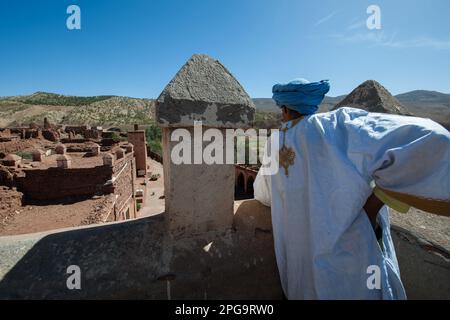 kasbah di telouet, montagne dell'atlante, marrakesch, marocco, nordafrika, Stockfoto