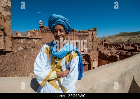 kasbah di telouet, montagne dell'atlante, marrakesch, marocco, nordafrika, Stockfoto