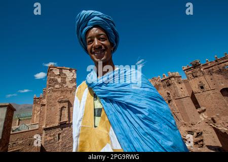 kasbah di telouet, montagne dell'atlante, marrakesch, marocco, nordafrika, Stockfoto