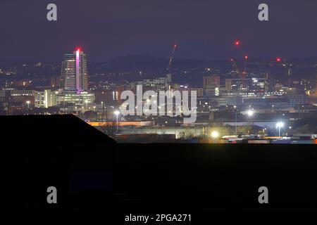 Blick auf Bridgewater Place und Leeds City Centre Stockfoto