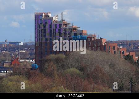 Springwell Gardens Apartments im Bau im Stadtzentrum von Leeds Stockfoto