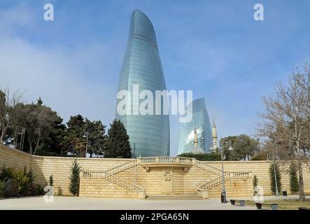 Bergpark in Baku in Aserbaidschan Stockfoto