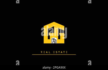 Immobilienmakler Initialen Monogramm Logo GG Stock Vektor