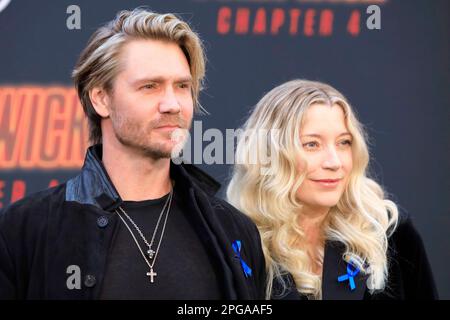 18. Januar 2023, Los Angeles, Kalifornien, USA: LOS ANGELES - 23. MÄRZ 2023: Chad Michael Murray, Sarah Roemer bei der Premiere von Lionsgate's John Wick: Kapitel 4 im TCL Chinese Theatre IMAX. (Kreditbild: © Nina Prommer/ZUMA Press Wire) NUR REDAKTIONELLE VERWENDUNG! Nicht für den kommerziellen GEBRAUCH! Stockfoto