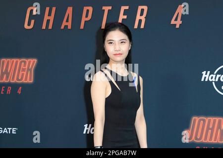 18. Januar 2023, Los Angeles, Kalifornien, USA: LOS ANGELES - 23. MÄRZ 2023: Aimee Kwan bei der Premiere von Lionsgate's John Wick: Kapitel 4 im TCL Chinese Theatre IMAX. (Kreditbild: © Nina Prommer/ZUMA Press Wire) NUR REDAKTIONELLE VERWENDUNG! Nicht für den kommerziellen GEBRAUCH! Stockfoto