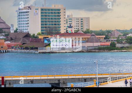 Kreuzfahrtanleger und Touristenziel von Cozumel. Stockfoto