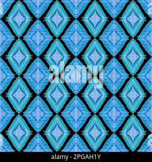 Abstrakte geometrische Farbe nahtloses ethnisches Thrombusmuster zum Einwickeln von Papier, Stoffen und Bettwäsche Stockfoto