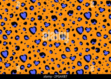Leuchtendes, nahtloses Muster mit Leopardenmuster. Stock Vektor
