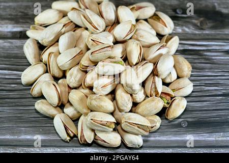 Die Pistazien, die Cashew-Familie, ein kleiner Baum, der aus einem Gebiet stammt, das Afghanistan, Zentralasien und den Iran umfasst. Der Baum produziert Samen, die sind Stockfoto