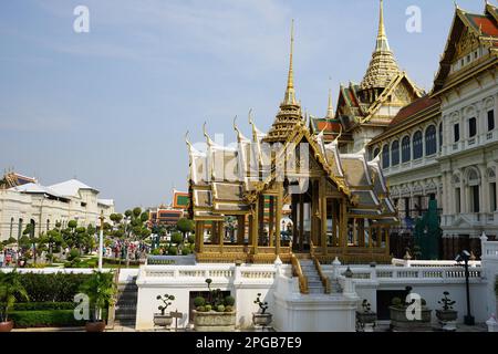 Aphornphimok Pavilion, Phra Thinang Aphorn Phimok Prasat, Chakri Maha Prasat, Boromphiman Mansion, Middle Court, Grand Royal Palace of Bangkok, Grand Stockfoto