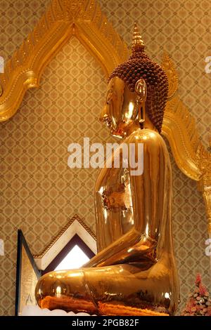 Goldener Buddha, Phra Phuttha Maha Suwan Patimakon, Wat Traimit, Wat Traimit Withayaram Worawihan, Tempel des Goldenen Buddha, Samphanthawong Stockfoto