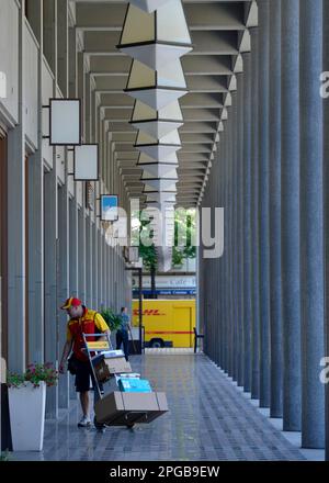 Leibnizkolonnaden, Walter-Benjamin-Platz, Leibnizstrasse, Charlottenburg, Berlin, Germany Stock Photo