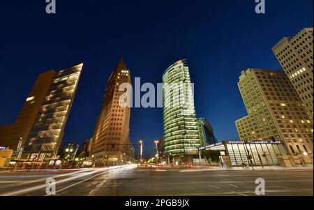 Wolkenkratzer, Potsdamer Platz, Tiergarten, Mitte, Berlin, Deutschland Stockfoto