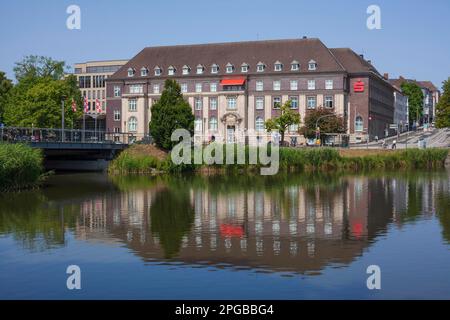 Gebäude der kleinen Kiel Sparkasse, Kiel, Landeshauptstadt, Schleswig-Holstein, Deutschland Stockfoto