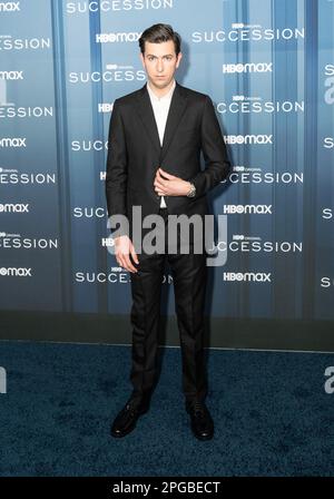 20. März 2023, New York, New York, USA: Nicholas Braun nimmt an der Premiere der HBO-Serie „Succession“ 4 im Jazz im Lincoln Center Teil. Dies ist die letzte Saison der äußerst erfolgreichen Serie. (Kreditbild: © Lev Radin/Pacific Press via ZUMA Press Wire) NUR ZUR REDAKTIONELLEN VERWENDUNG! Nicht für den kommerziellen GEBRAUCH! Stockfoto