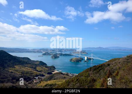 Kurushima Kaikyo Bridges, Präfektur Ehime, Japan Stockfoto