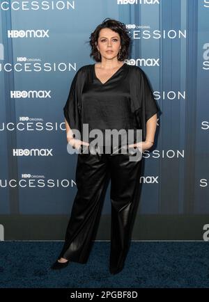 20. März 2023, New York, New York, USA: Dagmara Dominczyk nimmt an der Premiere der HBO-Saison „Succession“ 4 im Jazz at Lincoln Center Teil. Dies ist die letzte Saison der äußerst erfolgreichen Serie. (Kreditbild: © Lev Radin/Pacific Press via ZUMA Press Wire) NUR ZUR REDAKTIONELLEN VERWENDUNG! Nicht für den kommerziellen GEBRAUCH! Stockfoto