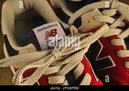 New Balance Sportschuhe im Nahbereich Stockfoto