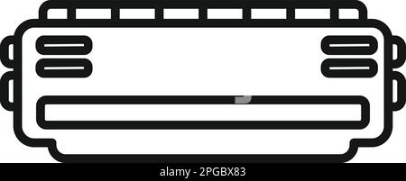 Konturvektor des Druckerpatronensymbols. Digitaldruck. Farbservice Stock Vektor