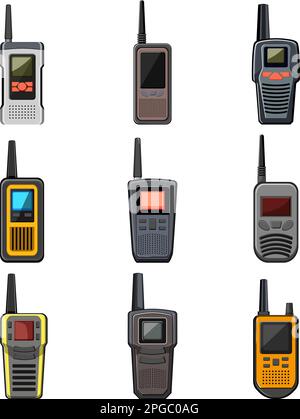 Walkie-Talkie-Set-Cartoon-Vektordarstellung Stock Vektor