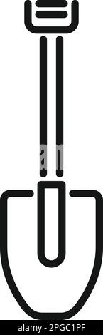 Vektor des Camp-Schaufel-Symbols. Reisen Camping. Extreme Aktivität Stock Vektor