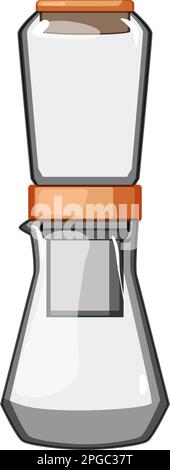 Vektordarstellung für Kaffee mit kaltem Eis und Tropfen Stock Vektor