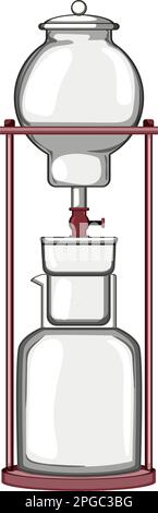 Vektordarstellung für Lebensmittel-Eistropf-Kaffee-Cartoon Stock Vektor