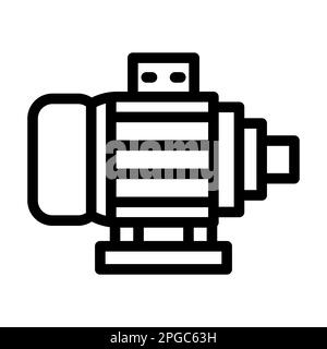 Motor Vector Thick Line-Symbol Für Den Privaten Und Gewerblichen Gebrauch. Stockfoto