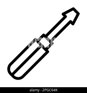 Schraubendreher Vector Thick Line Symbol Für Den Privaten Und Gewerblichen Gebrauch. Stockfoto