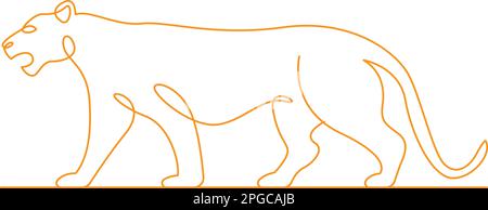 Lion Line Art Logo Symboldesign Illustration Stock Vektor