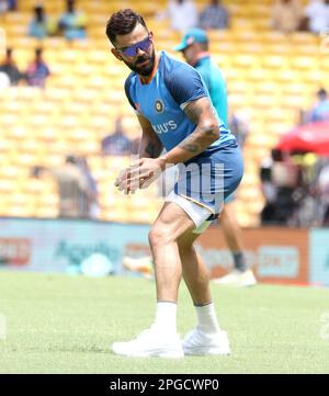 Chennai, Indien. 22. März 2023. Übungssitzung vor 3. ODI zwischen Australien und Indien im MA Chidambaram Stadium, Chennai. Spieler der indischen Mannschaft. Virat Kohli von in Action Credit: Seshadri SUKUMAR/Alamy Live News Stockfoto