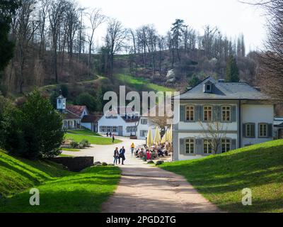 Fürstenlager-Park in Bensheim. Der ehemalige Adel-Vergnügungspark ist heute öffentlich und wird von den Einheimischen geschätzt. Stockfoto