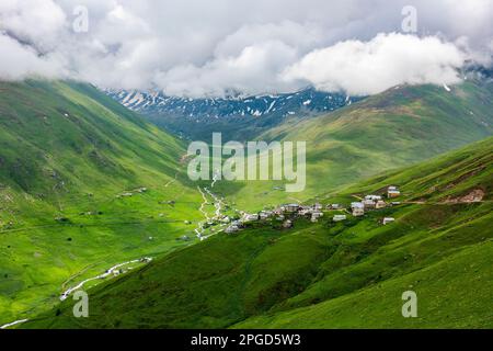 Cicekli-Plateau im Camlihemsin-Bezirk der Provinz Rize. Region der Kackar Mountains. Rize, Truthahn. (Türkisch: Cicekli Yaylasi) Stockfoto