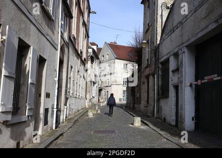 Allgemeine Betrachtungen über Senlis a commune im nordfranzösischen Departement Oise, Hautes de France. Stockfoto