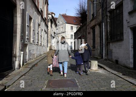 Allgemeine Betrachtungen über Senlis a commune im nordfranzösischen Departement Oise, Hautes de France. Stockfoto