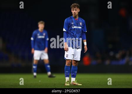 Ben Haddoch von Ipswich Town - Ipswich Town / West Ham United, FA Youth Cup Sixth Round, Portman Road, Ipswich, Vereinigtes Königreich - 22. Februar 2023 Stockfoto