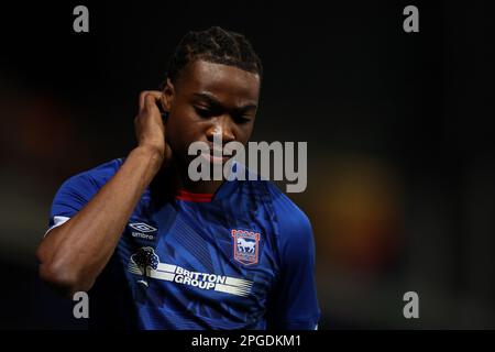 Gerrard Buabo von Ipswich Town - Ipswich Town / West Ham United, FA Youth Cup Sixth Round, Portman Road, Ipswich, Großbritannien - 22. Februar 2023 Stockfoto