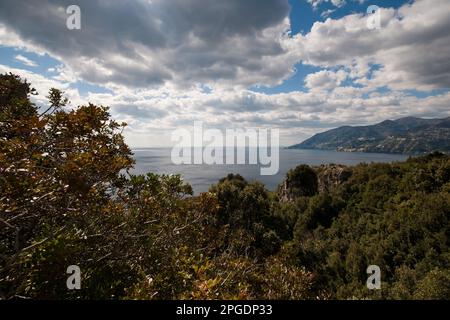 capo d'orso, maiori, costa malfitana, salerno, kampanien, italia, Stockfoto